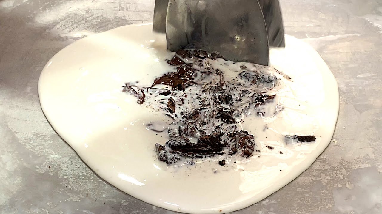 애기들 취향저격한 누텔라 오레오, 바나나, 딸기 철판 아이스크림, 부산 깡통시장, Ice Cream Roll┃Korean street food
