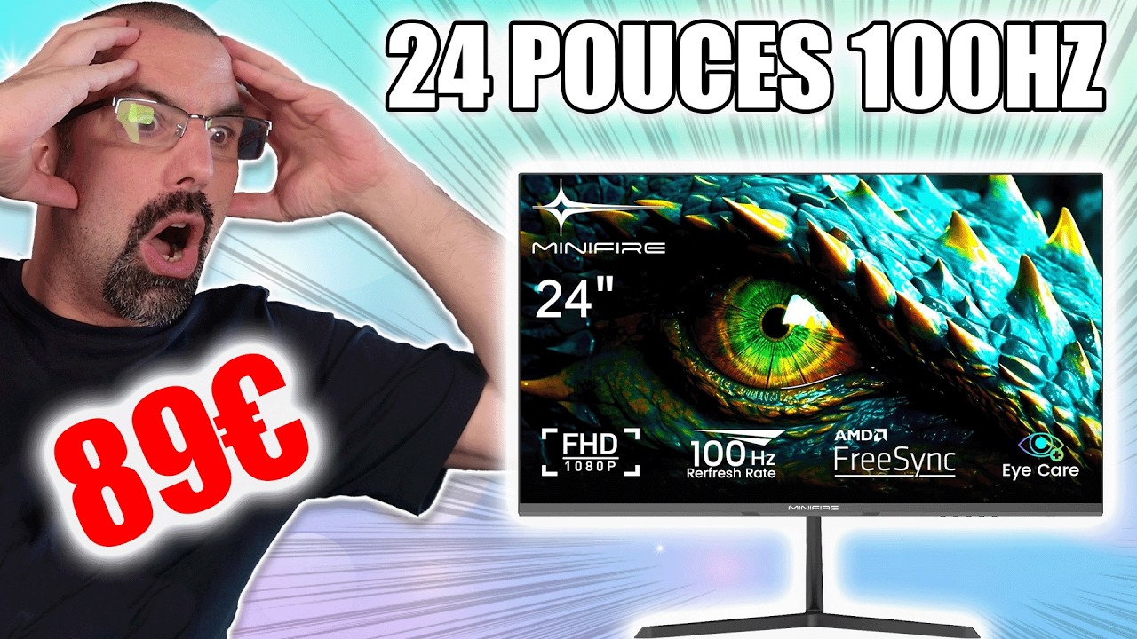 JE TESTE UN ECRAN GAMER 24 POUCES 100Hz AMAZON à MOINS DE 100€