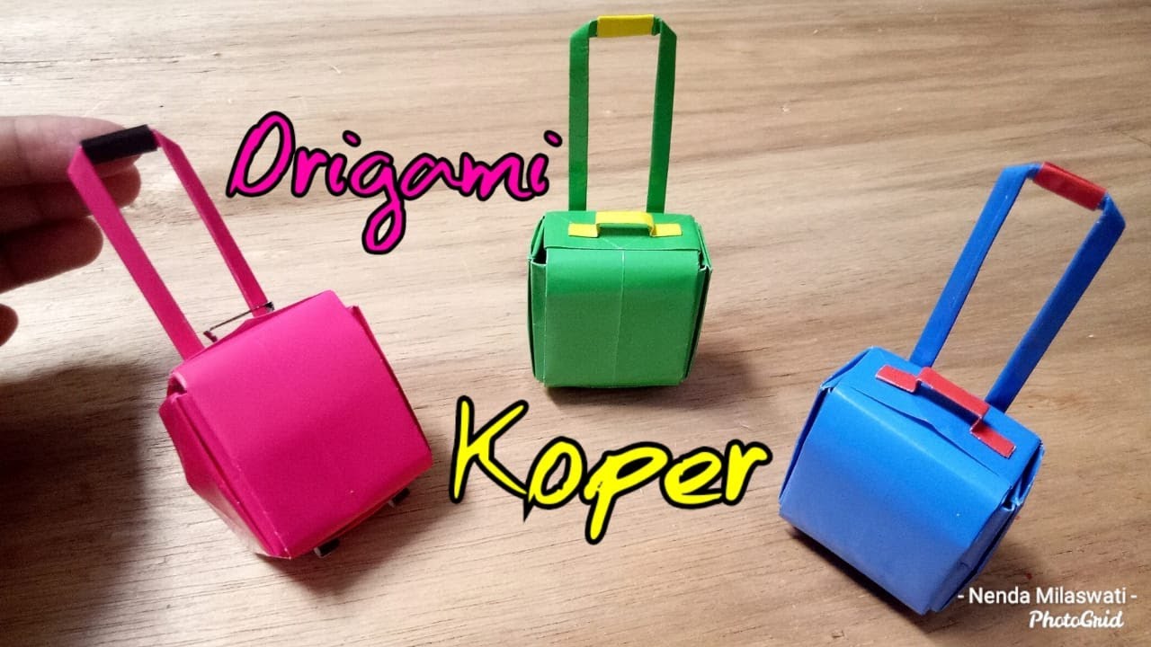 Cara membuat origami Koper