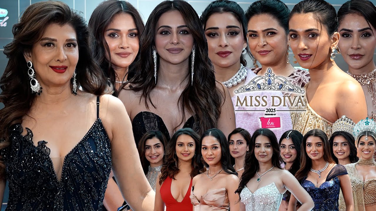 UNCUT - Rakul Preet, Sangeeta Bijlani, Nyra Banerjee, Madhurima At the Red Carpet of Miss Diva 2025