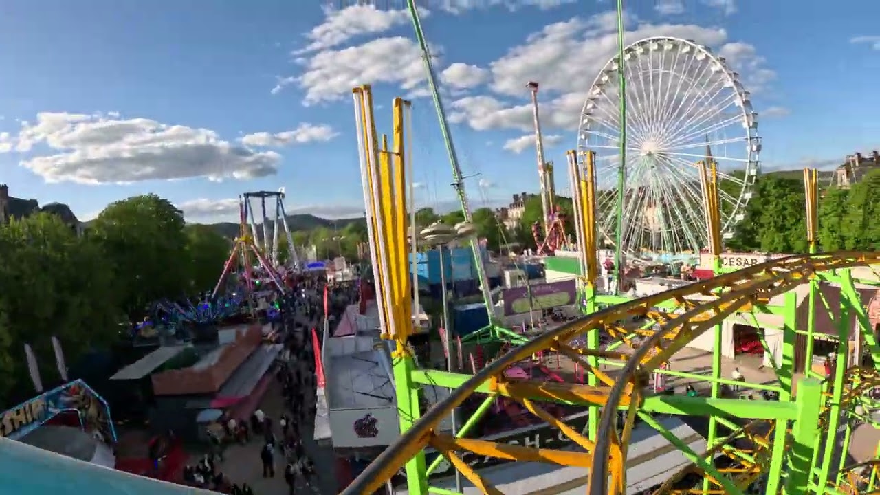 Berg & Tal Achterbahn - Kopp (Onride) // Nancy - Foire Attractive 2024 // Kirmes Rollercoaster