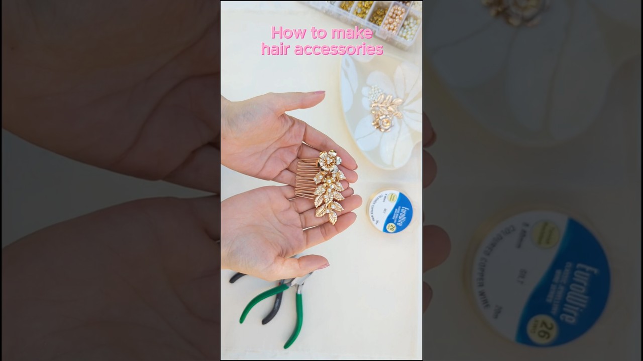 DIY Wedding Hair Comb | How To Make a Bridal Hair Accessory #hairaccessories #diywedding #bridal