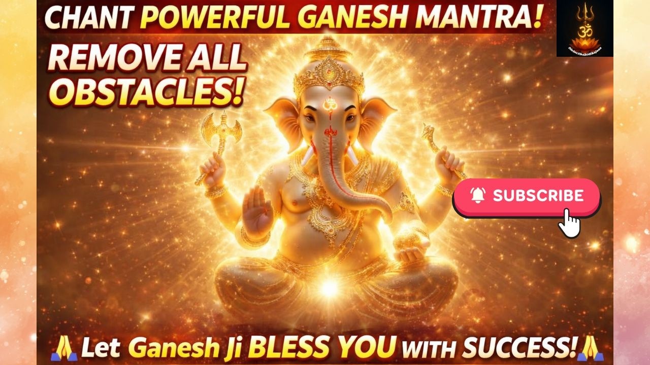 Om Gam Ganapataye Namaha –1 Hour of Divine Protection & Success. #VakratundaMahakaya#OmGamGanapataye