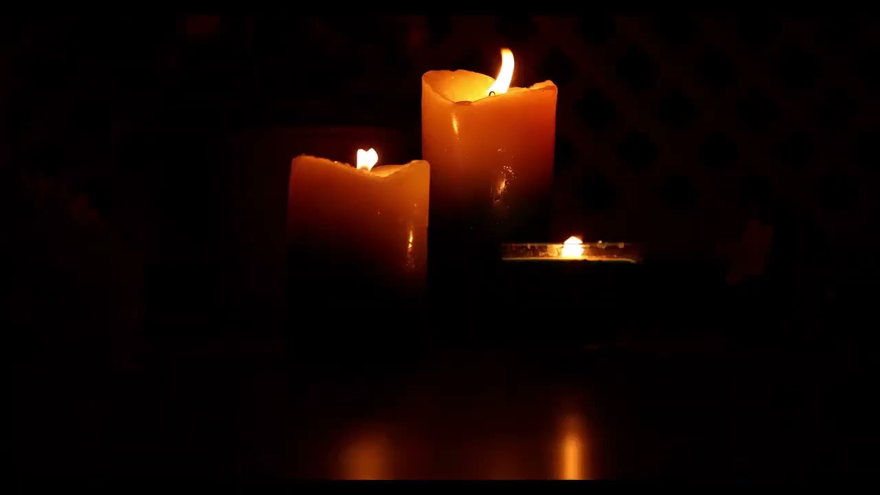 Candle Trio - HD 1080p - 8 HOURS Of Burning Candles with Gentle Breeze (Video Only)