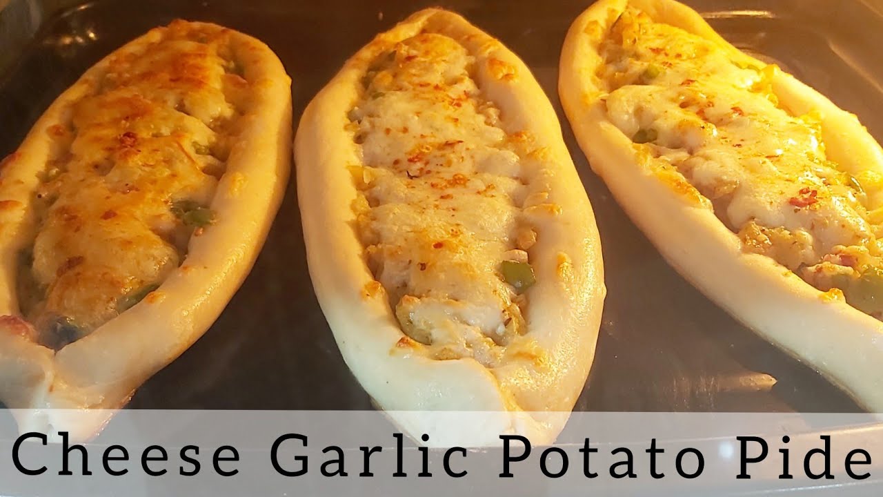 Cheese Garlic Potato Pide |Mozzarella Cheese Bread Delicious !