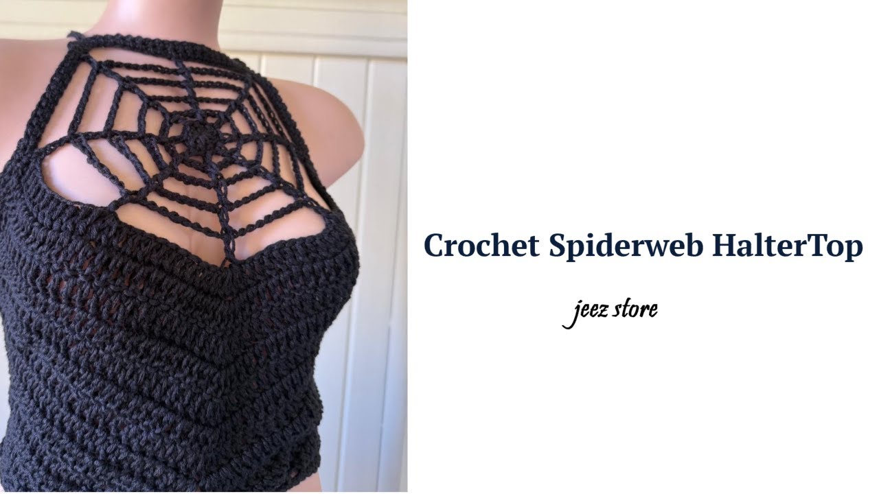 Crochet Handmade Spiderweb Halter Top