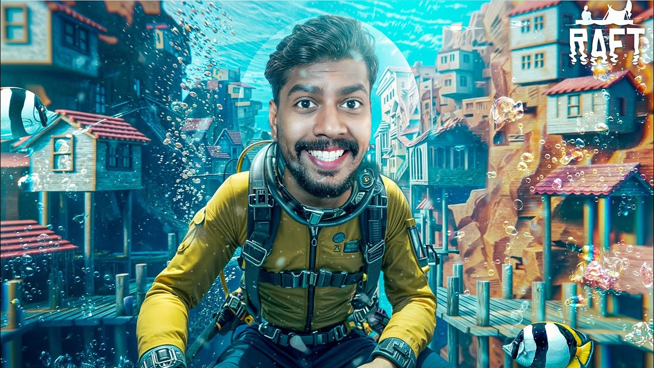 EXPLORING UNDERWATER SECRETS 😱!! Raft (Part 15)