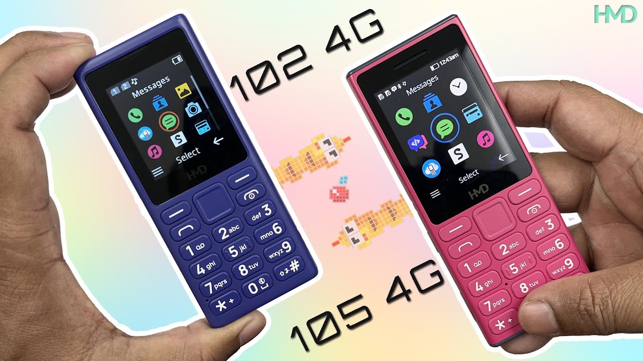 Comparing HMD 102 4G vs HMD 105 4G Keypad phones priced under ₹2199/-