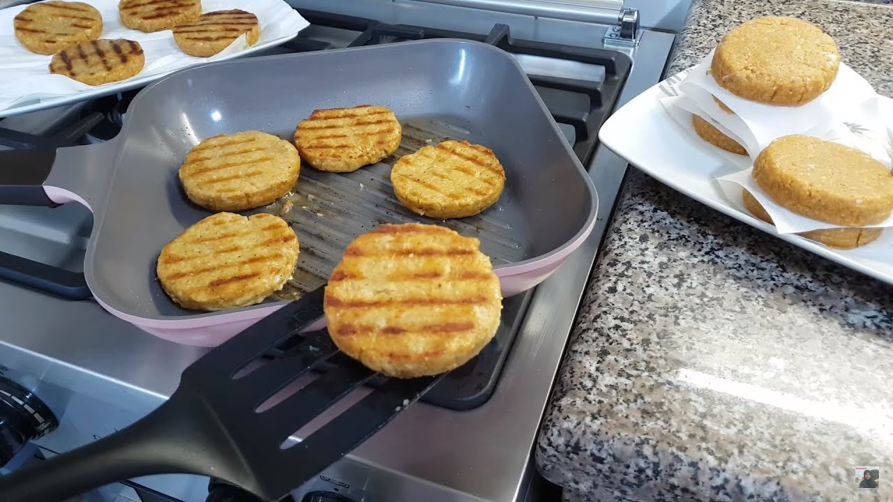 برغر دجاج 🍔 وبدون بيض👌 تشيكن برغر 😍
