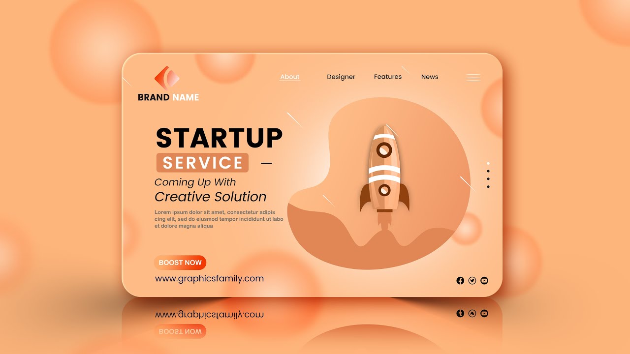 Landing Page Design in Adobe Photoshop Tutorial