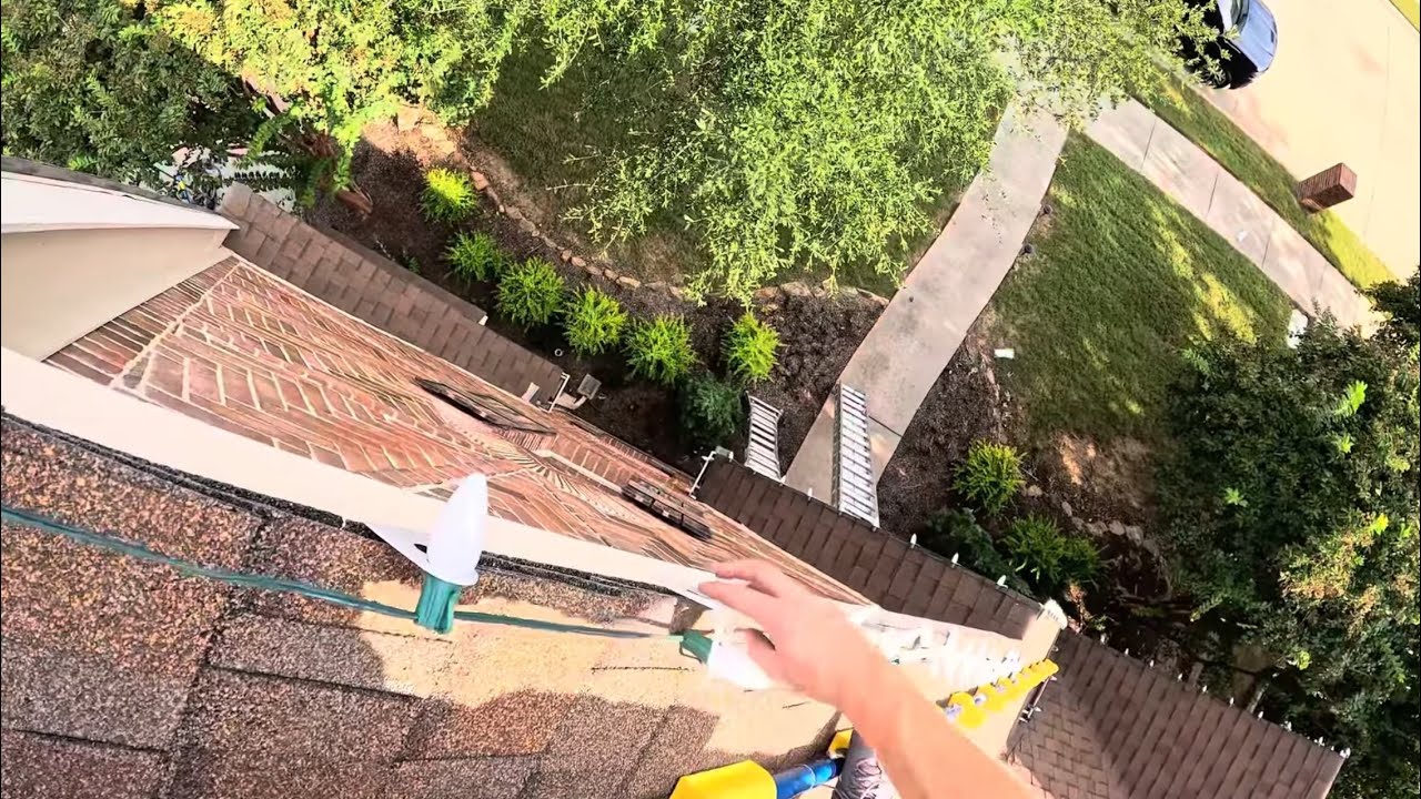 [POV] Hanging Lights on a Super Steep Roof