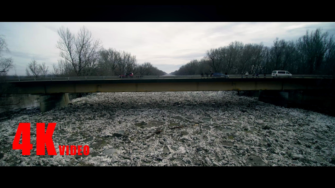 Szamos foly&oacute; j&eacute;gzajl&aacute;s 4K DRONE