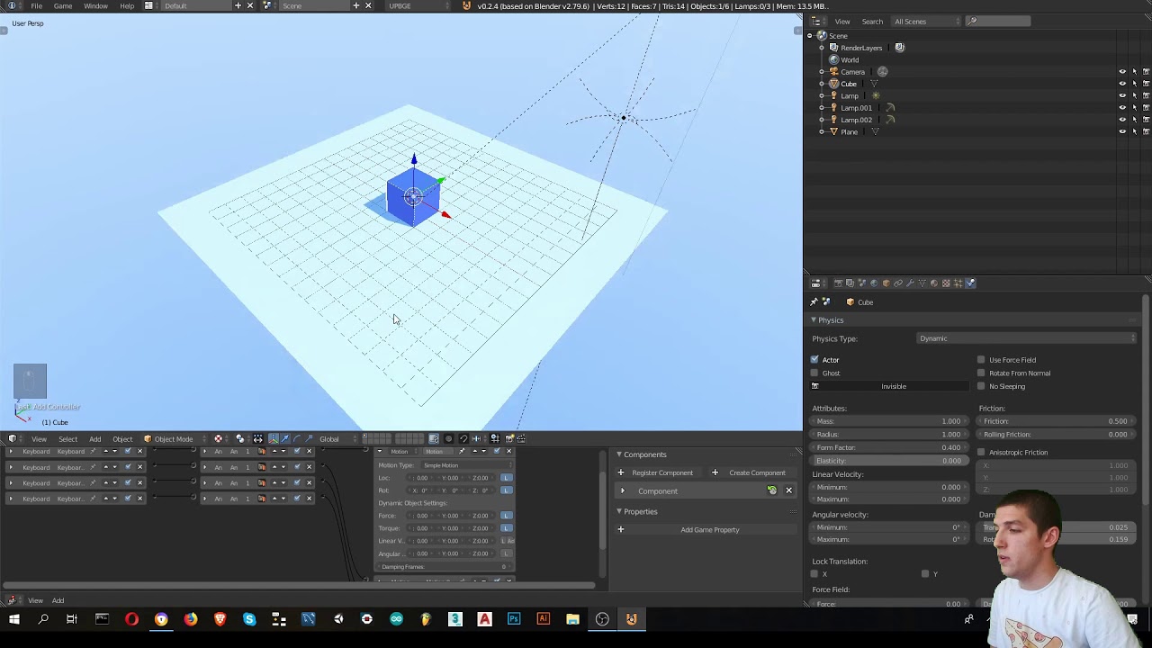 How To Make Movement In UPBGE (2019) - Logic Bricks