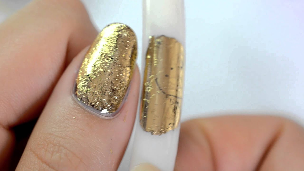 Tuto nail art gel paint foil rapide dorure antique