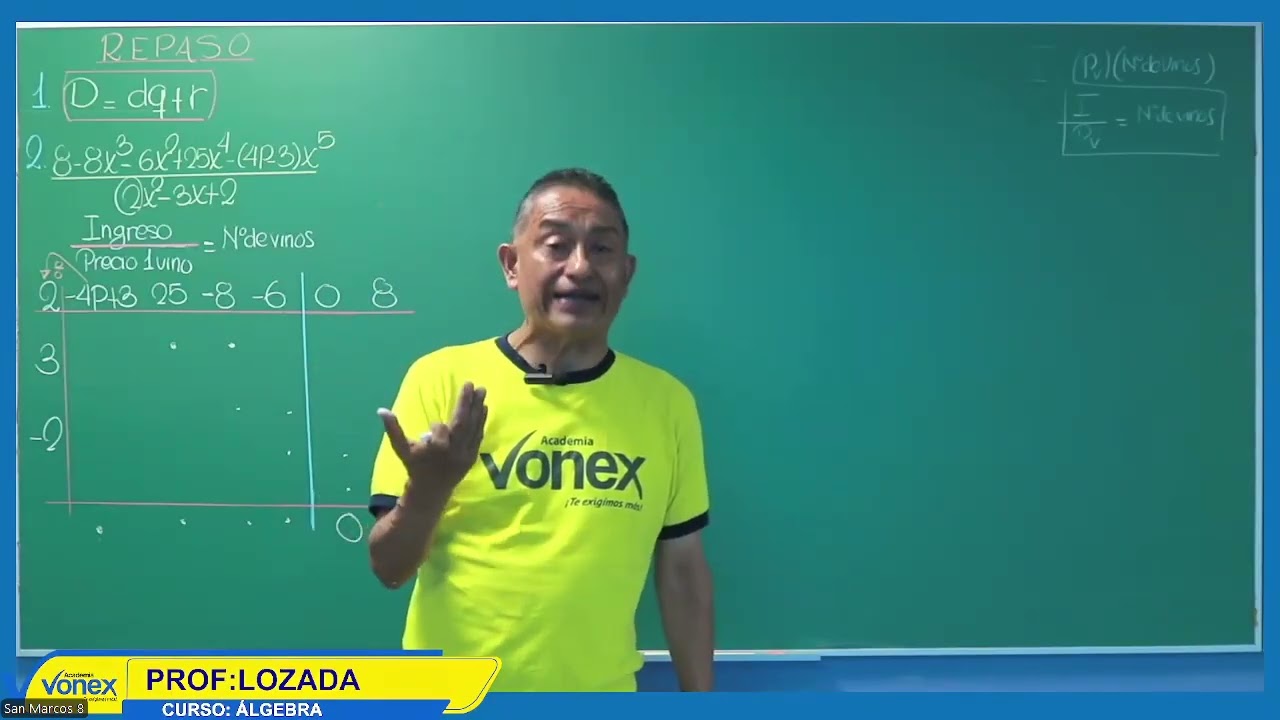 ✖️ ÁLGEBRA | 🔴 FEEDBACK: DIVISIÓN, COCIENTES Y FACTORIZACIÓN - Semana 08 | Ciclo Anual 2026