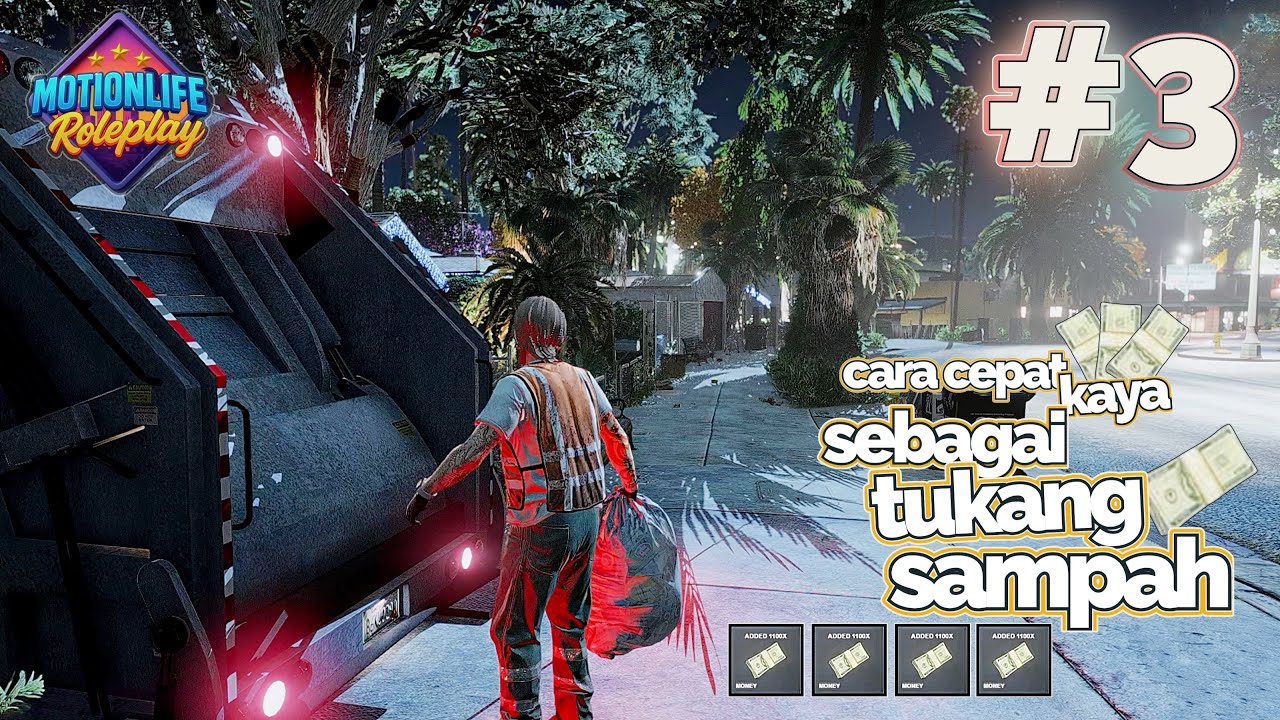 Di Server WINDAH!! Cara Cepat Jadi Kaya Sebagai TUKANG SAMPAH?!! GTA V Motion Life Episode #3