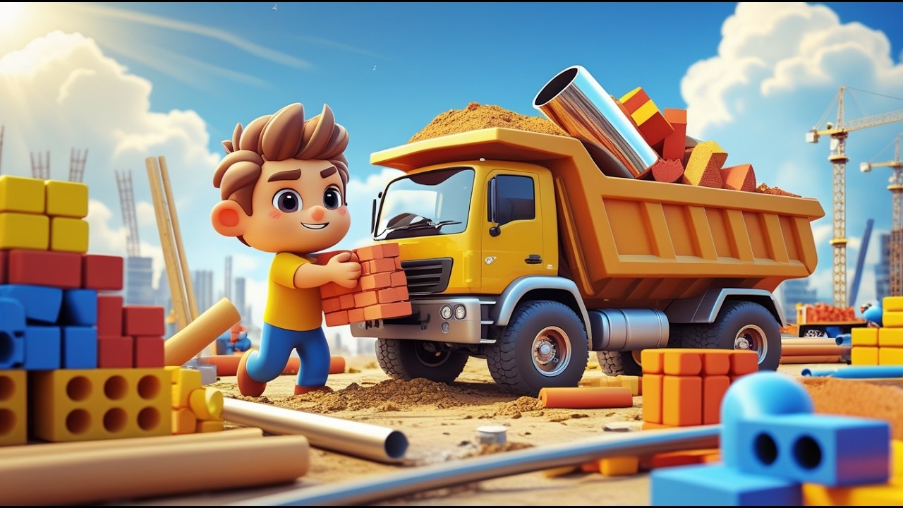 🏗️👶 Baby Engineer Construction Site | Kids Building & Machine Song 🚧✨ 3D Cartoon Adventure