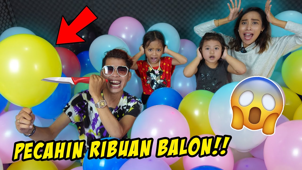 PECAHIN RIBUAN BALON‼️😱 BIKIN KERIBUTAN DI MALAM HARI BERAKIBAT FATAL‼️