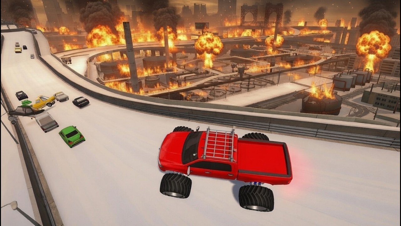 GTA 4 INSANE WINTER CRASHES REAL CARS DESTROYED #35