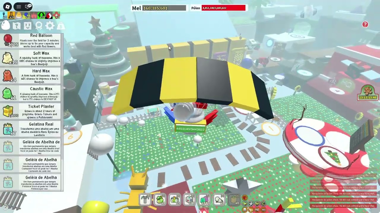 Juntando para craftar o braço da bucko bee no Bee Swarm Simulator Parte 1