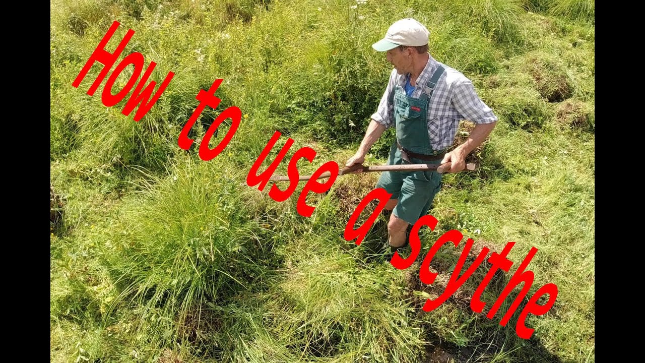 How to use a scythe in uneven landscape.
