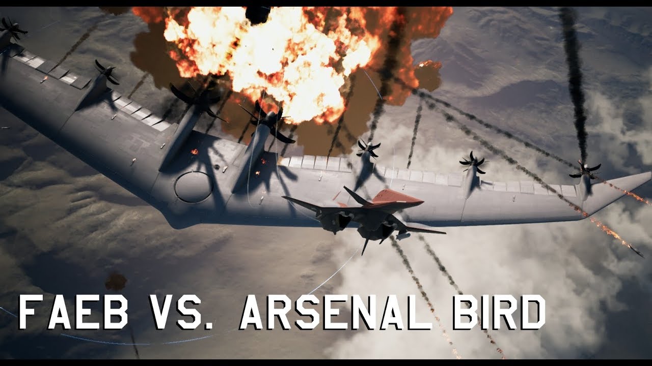 FAEB vs. Arsenal Bird! Ace Combat 7 | Mission 12 | ADF-01 Falken