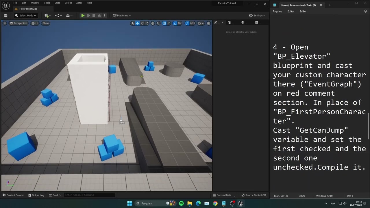 Elevator Modular  System - First Person Tutorial