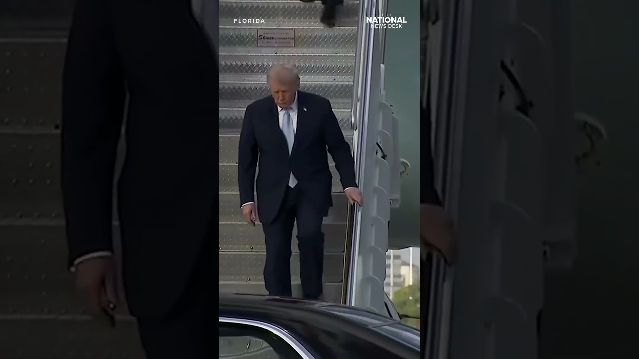 WATCH: Trump arrives in Florida before heading to Mar-a-Lago for the weekend