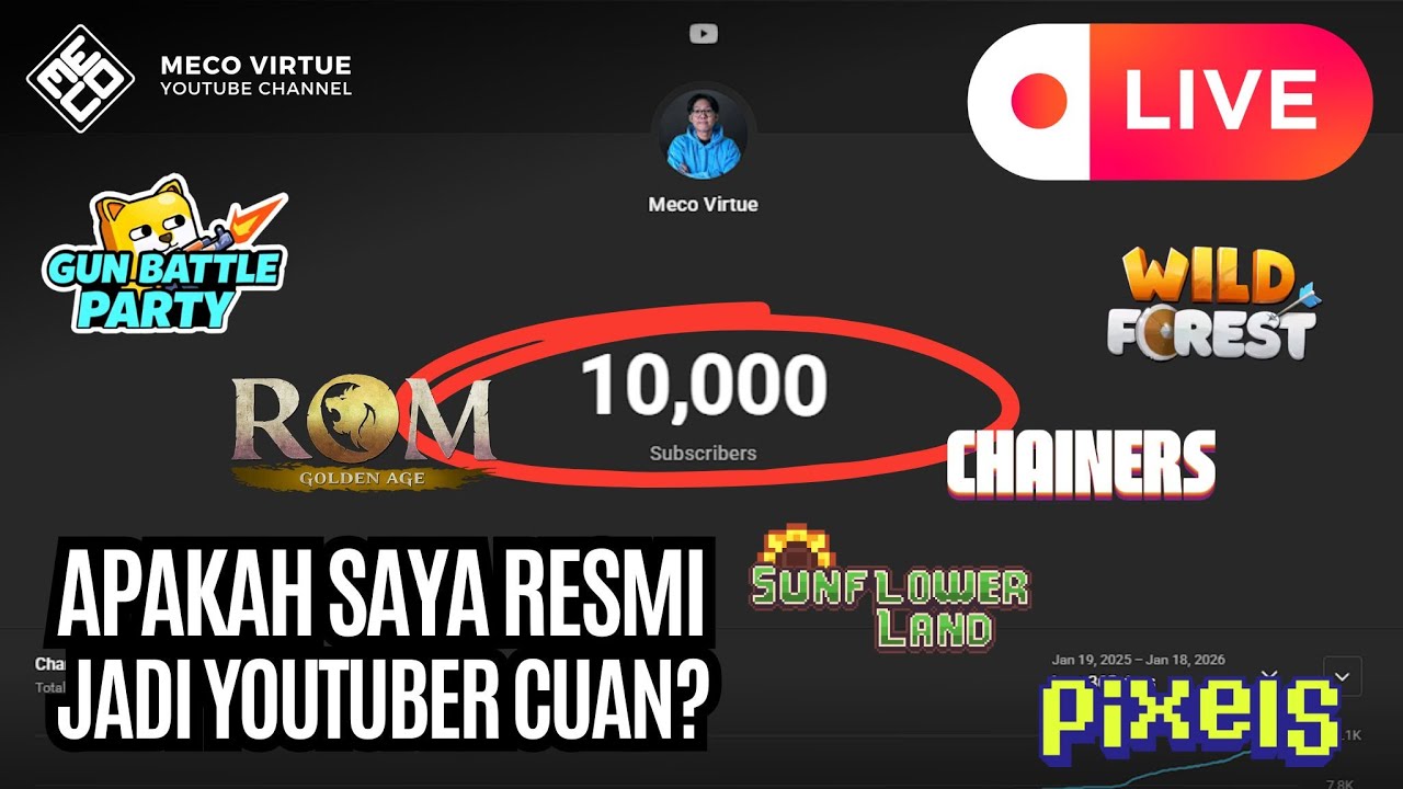 🔴 RESMI JADI YOUTUBER, 10.000 SUBSCRIBERS! - MECO LIVE 2026 #9