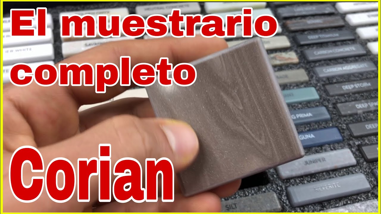 El muestrario completo de las superficies sólidas en acrílico marca Corian