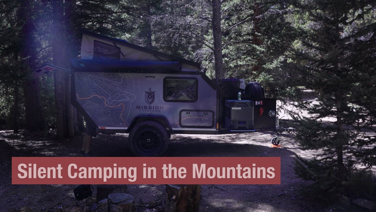 SILENT CAMPING Colorado Mountains Small Trailer With Dog [ASMR]