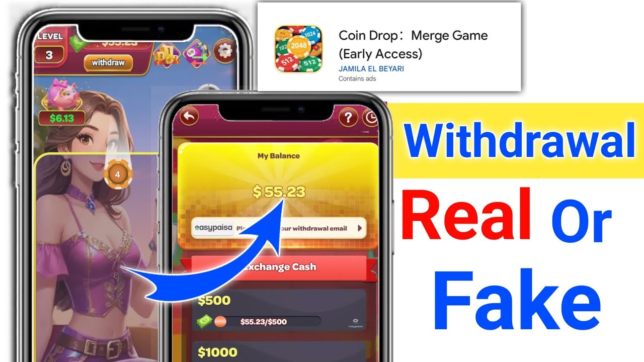 Merge coin drop puzzle real or fake | Merge coin drop puzzle game | withdrawal | review