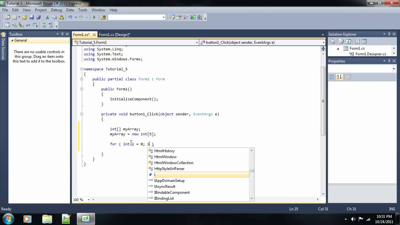 C# Basic 5: Arrays