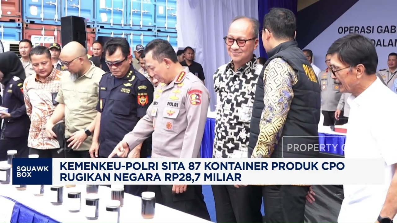 Kemenkeu - Polri Sita 87 Kontainer Produk CPO, Rugikan Rp28,7 Miliar
