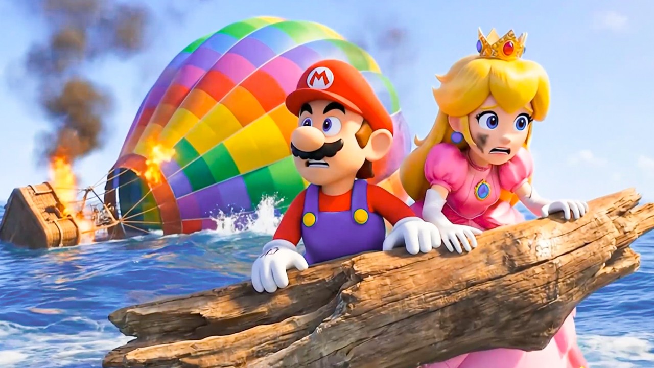 😱 Mario e a Princesa Sofrem um Acidente – Balão de Ar Quente Cai no Meio do Mar Perigoso