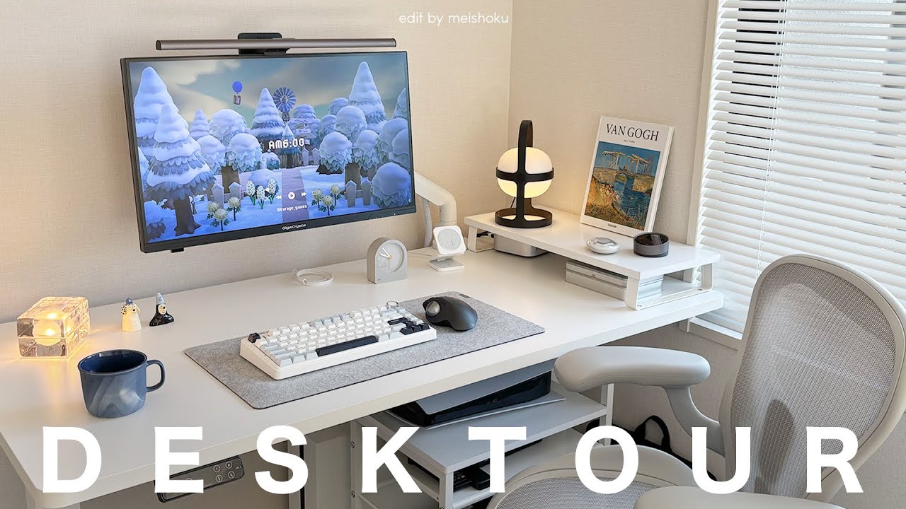 【デスクツアー】趣味も仕事も快適にする🎧 在宅ワーカーのシンプル白デスク環境 💻 【desk tour】