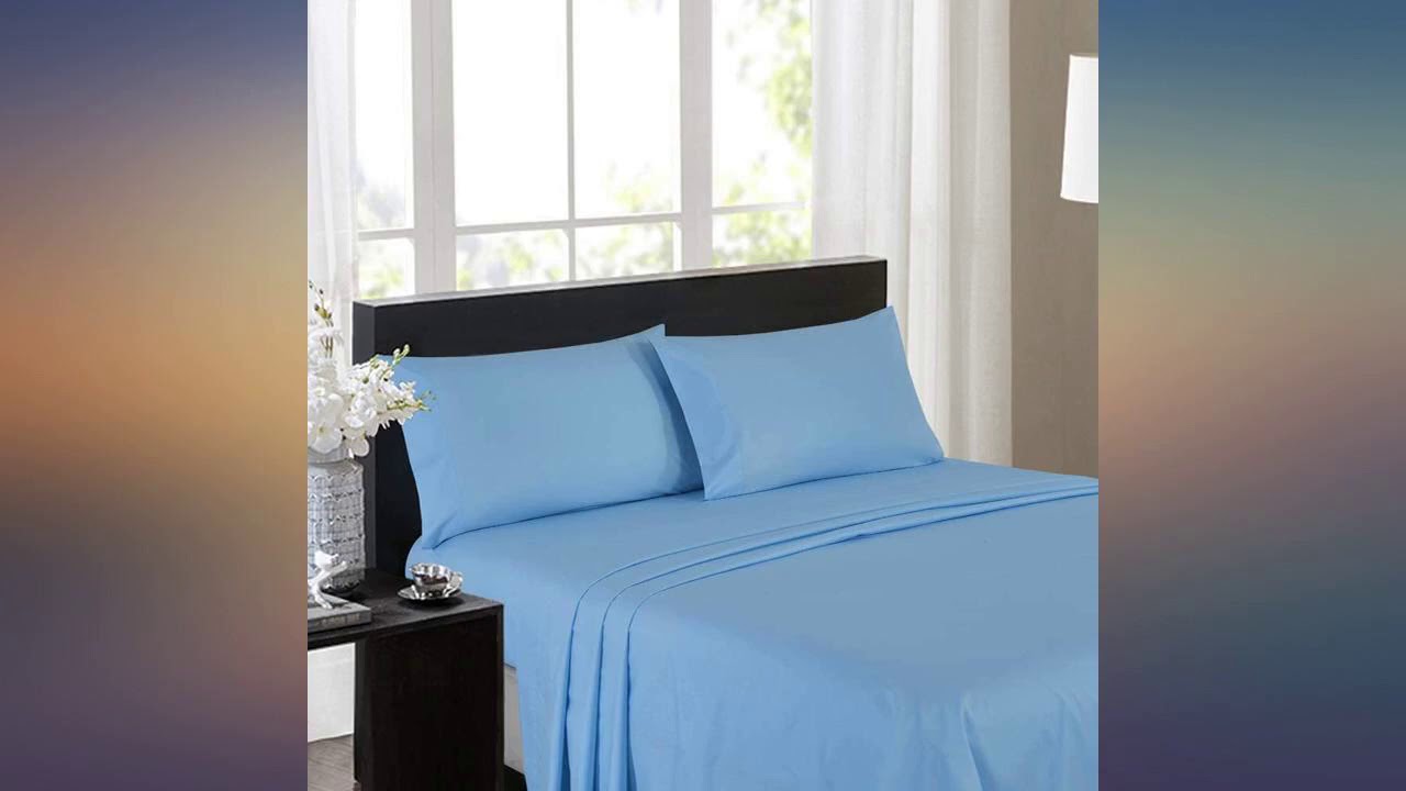 King Size Bed Sheet Set 4 Pieces, Cotton Polyester Blend Percale King Bed Sheets -- review