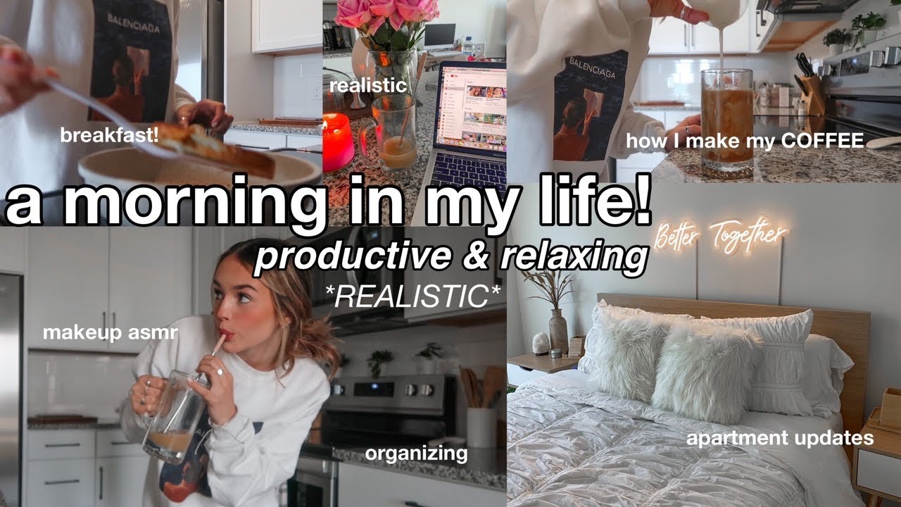 A MORNING IN MY LIFE *realistic* || coffee, breakfast, apartment updates, chill day, organizing!