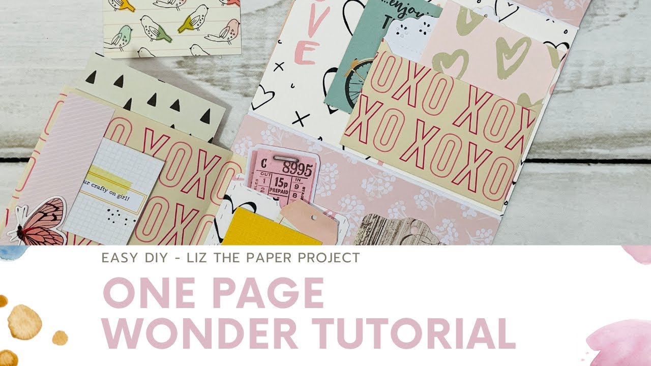 ONE PAGE WONDER EPHEMERA HOLDER- VALENTINES ALBUM- EASY DIY - TUTORIAL- SNAIL MAIL IDEAS
