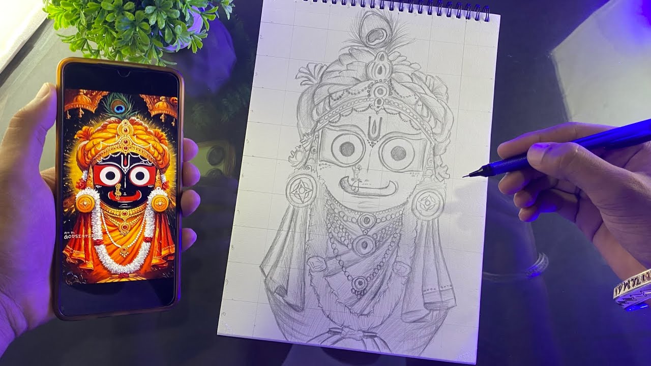 jagannath ki drawing ll jagannath ji rath yatra special drawing ll step by step drawing 🙏😍