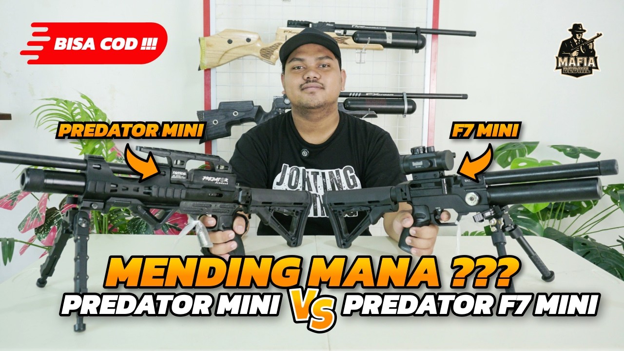 SENAPAN ANGIN PCP MINI PRAKTIS & SIMPLE!! PERBANDINGAN PREDATOR MINI & F7 MINI SENAPAN TERLARIS 2026