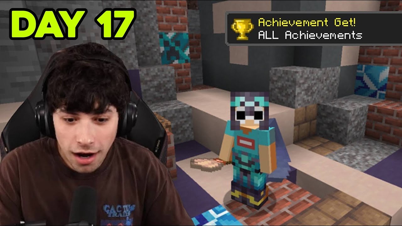 Джордж завершает все достижения Minecraft (День 17)