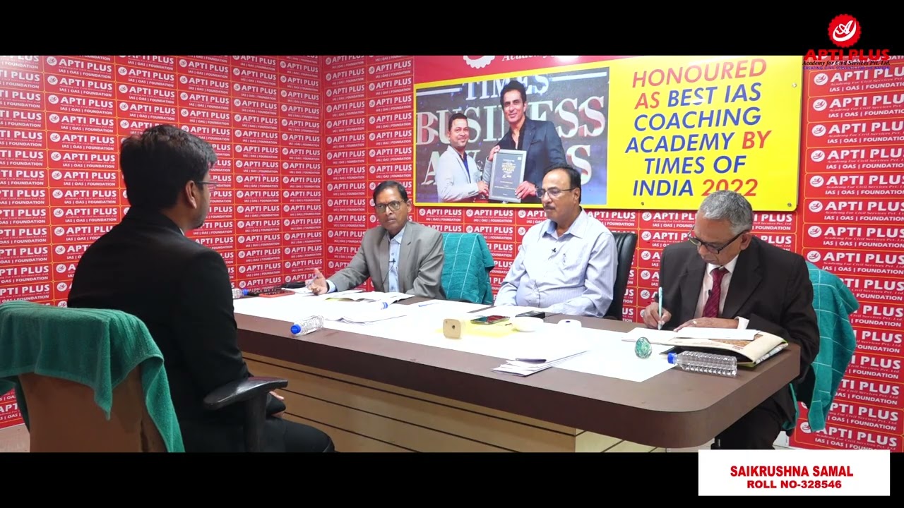SAIKRUSHNA SAMAL  || RANK 77  || OAS 2023 || Mock Interview || APTI PLUS