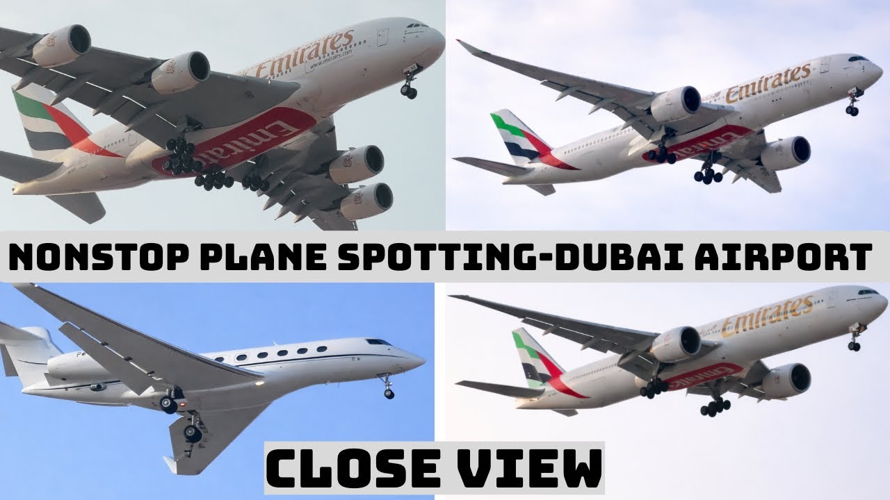 ✈️🇦🇪Dubai AirPort Plane Spotting: Massive Boeing & Airbuses Nonstop Landing Early In The Morning 