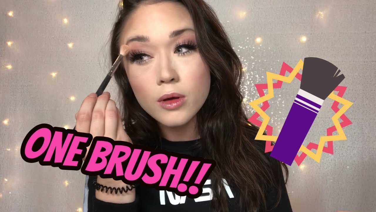 ONE BRUSH MAKEUP CHALLENGE