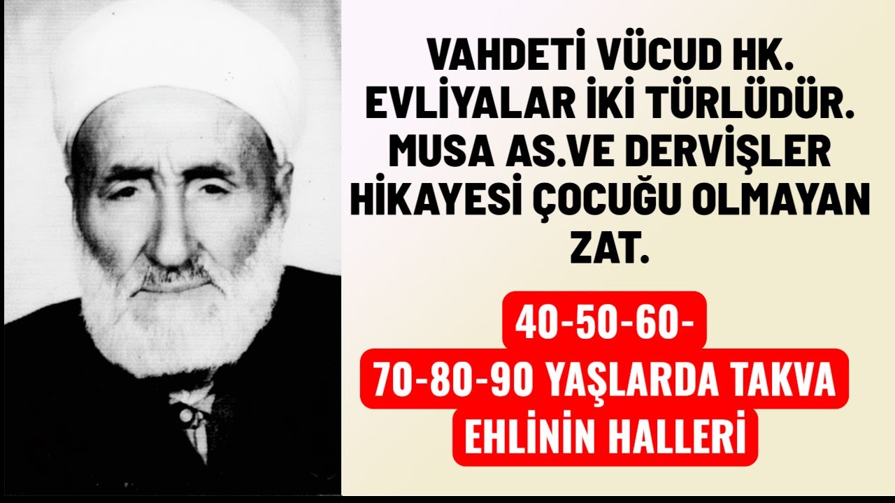 Bilal Baba hz.Evliyalar iki türlüdür.Mürşidi kamil ve Evliyayı Kümbelin hk Dervişler ve Musa as.