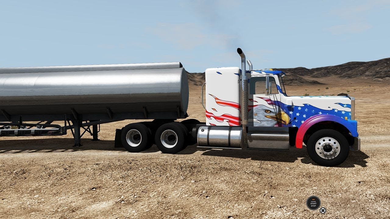 BeamNG Drive - Tanker Semi Truck Off Road on the Blackhills Map Part 2