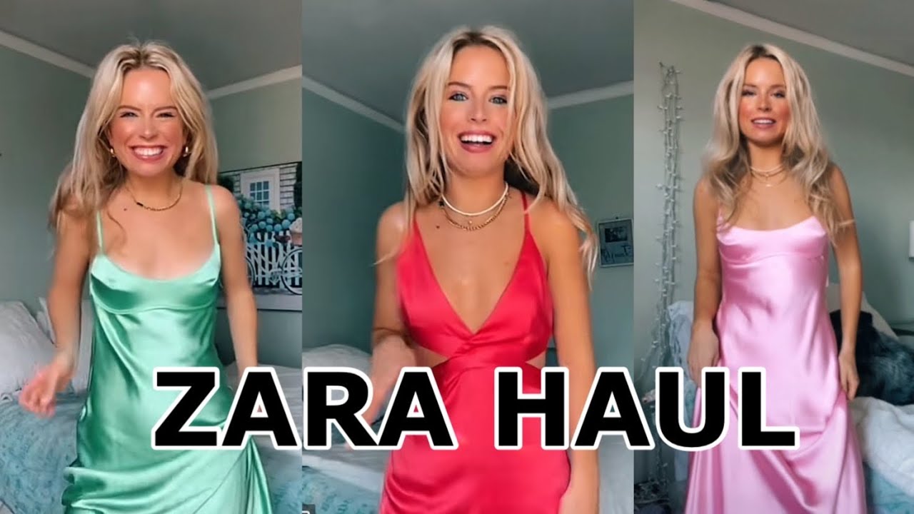 ZARA HAUL  5 LOOKS │ Comparing ZARAS Viral Pink Dress Colours