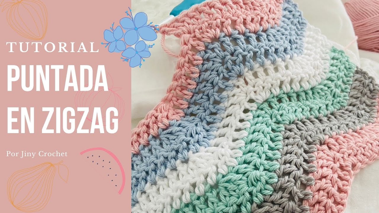 Crochet- Puntada ZigZag- Nivel Principiante