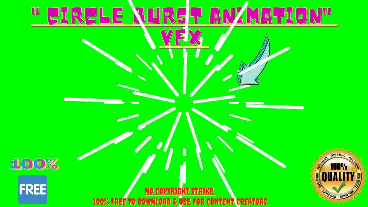 Animated Circle Light Burst VFX For Intro With Audio On Green Screen No Copyright Strike✔️100% Free👍